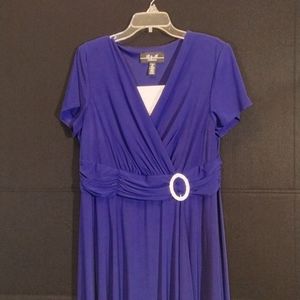 Navy blue dress. Size 16. Jeweled embellishment and removable Dickie.